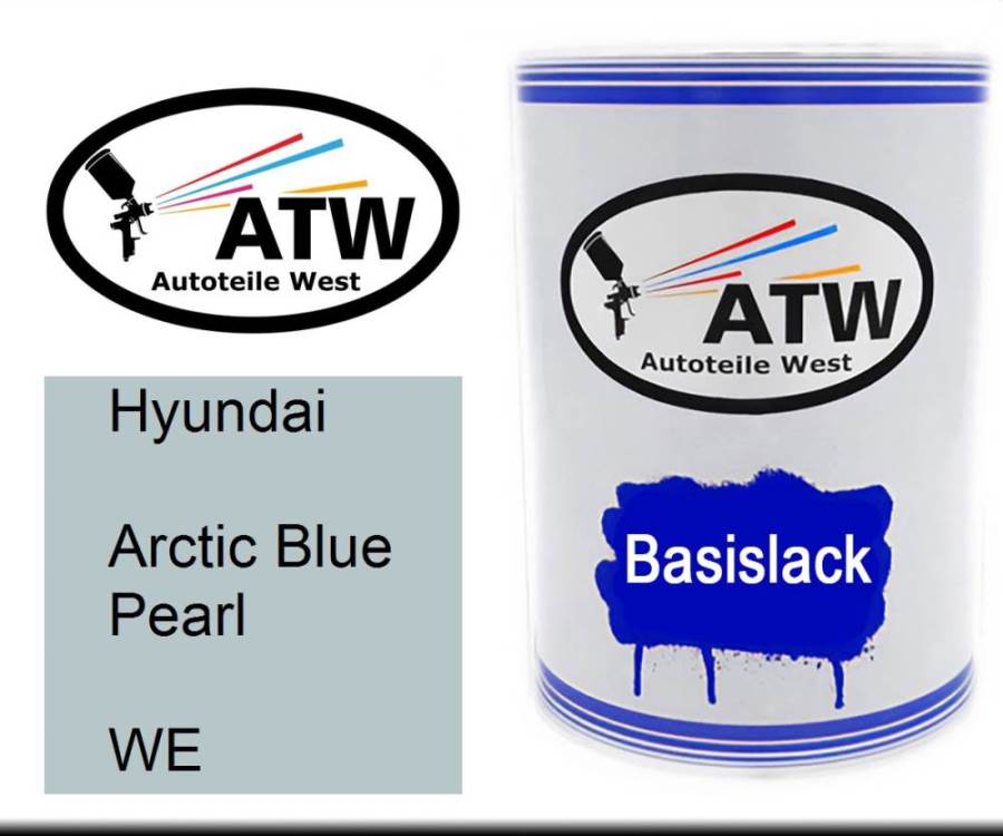 Hyundai, Arctic Blue Pearl, WE: 500ml Lackdose, von ATW Autoteile West.